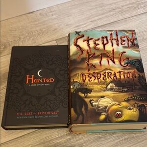 Stephen King 'Desperation' and P.C. Cast + Kristin Cast 'Hunted' Book Bundle